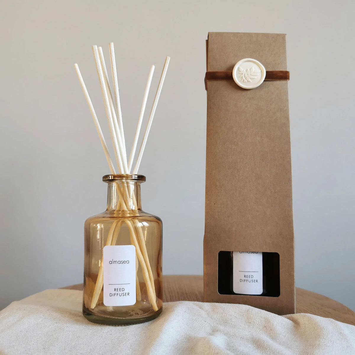 Lemon & Geranium Reed Diffuser – Essential Oils, 200ml   Handcrafted Sustainable Living  Almasea