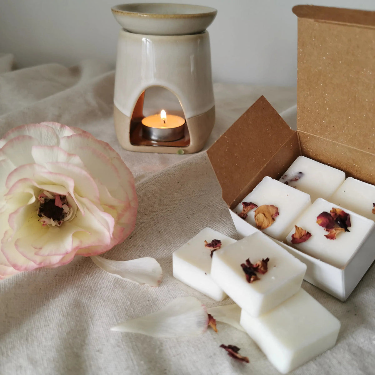 Peony Wax Melts – Hand-Poured Floral Soy Wax, 8 Melts   Handcrafted Sustainable Living  Almasea