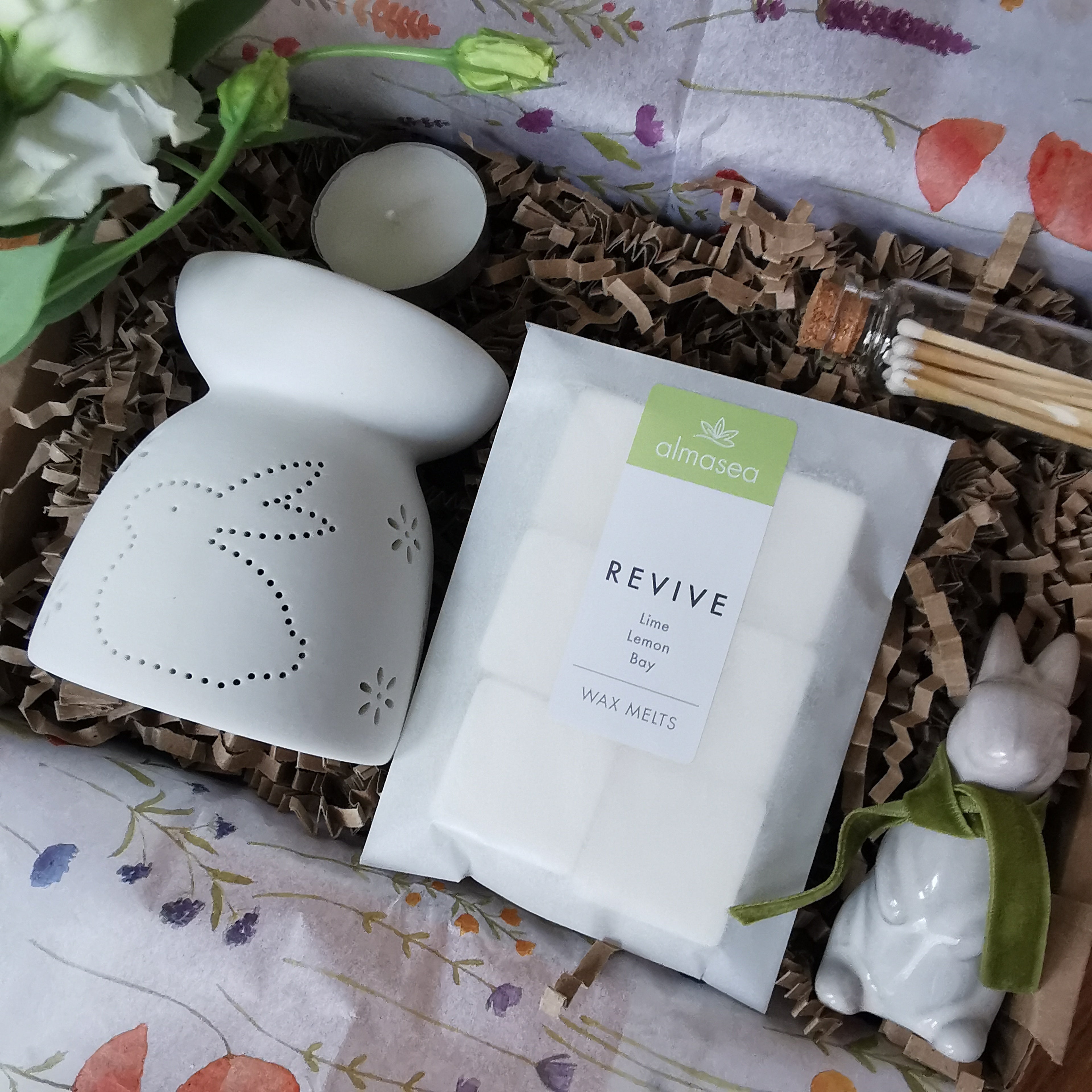Happy Easter Bunny Wax Melt Burner Gift Set