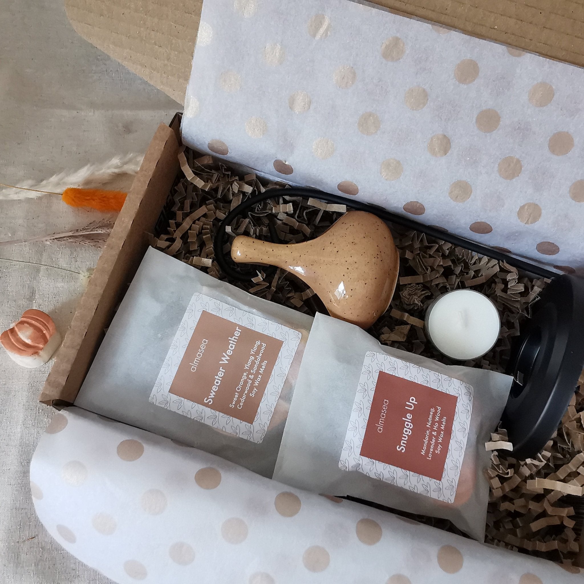 Autumn Winter tear drop wax burner set and wax melts