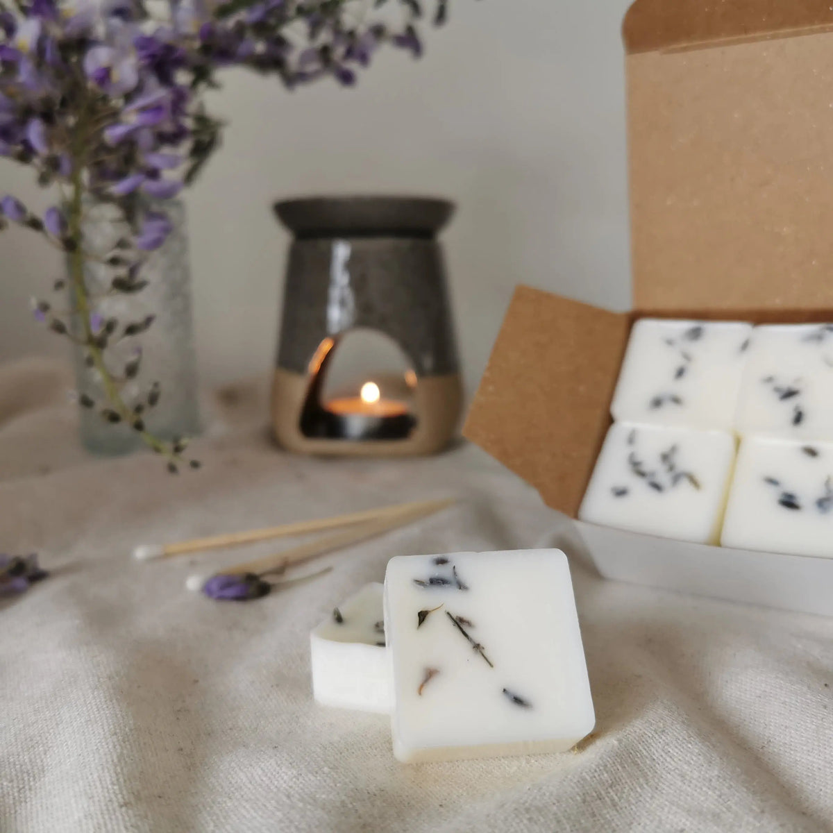 Lavender & Patchouli Botanical Soy Wax Melts | Dried Botanicals   Handcrafted Sustainable Living  Almasea