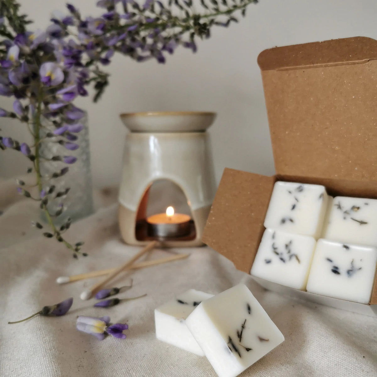 Lavender & Patchouli Botanical Soy Wax Melts | Dried Botanicals   Handcrafted Sustainable Living  Almasea