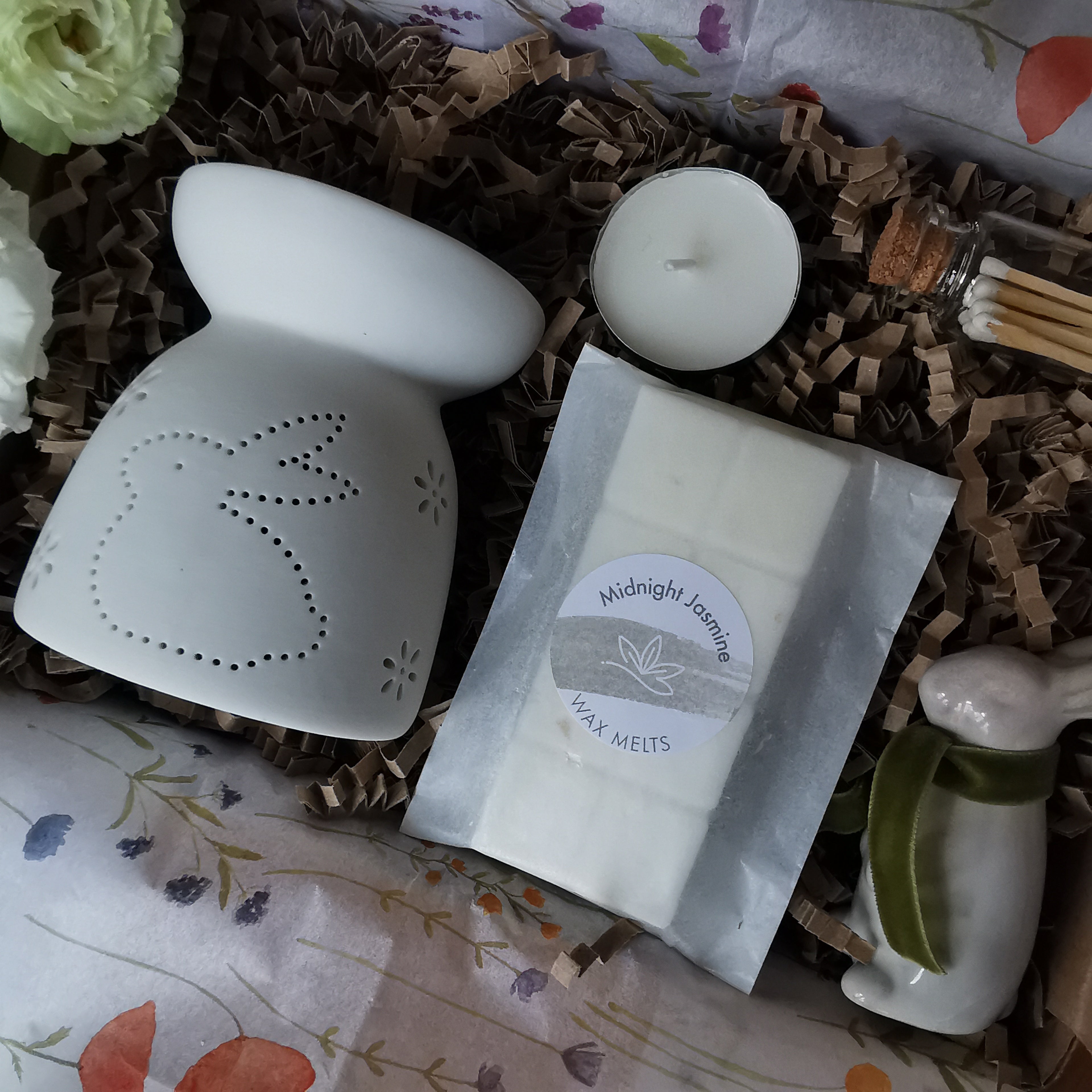 Happy Easter Bunny Wax Melt Burner Gift Set