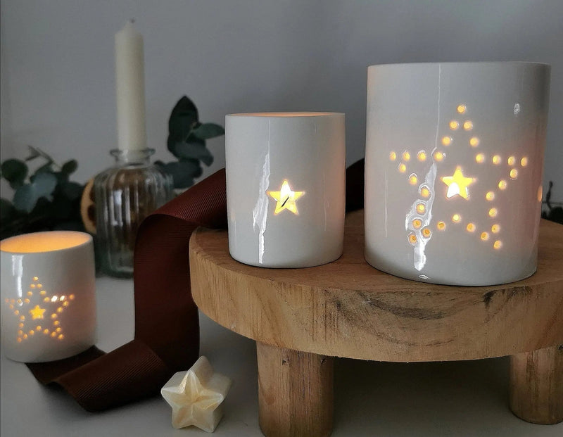 Star Tea Light Holder | Ceramic Heart Tealight Holder   Handcrafted Sustainable Living  Almasea