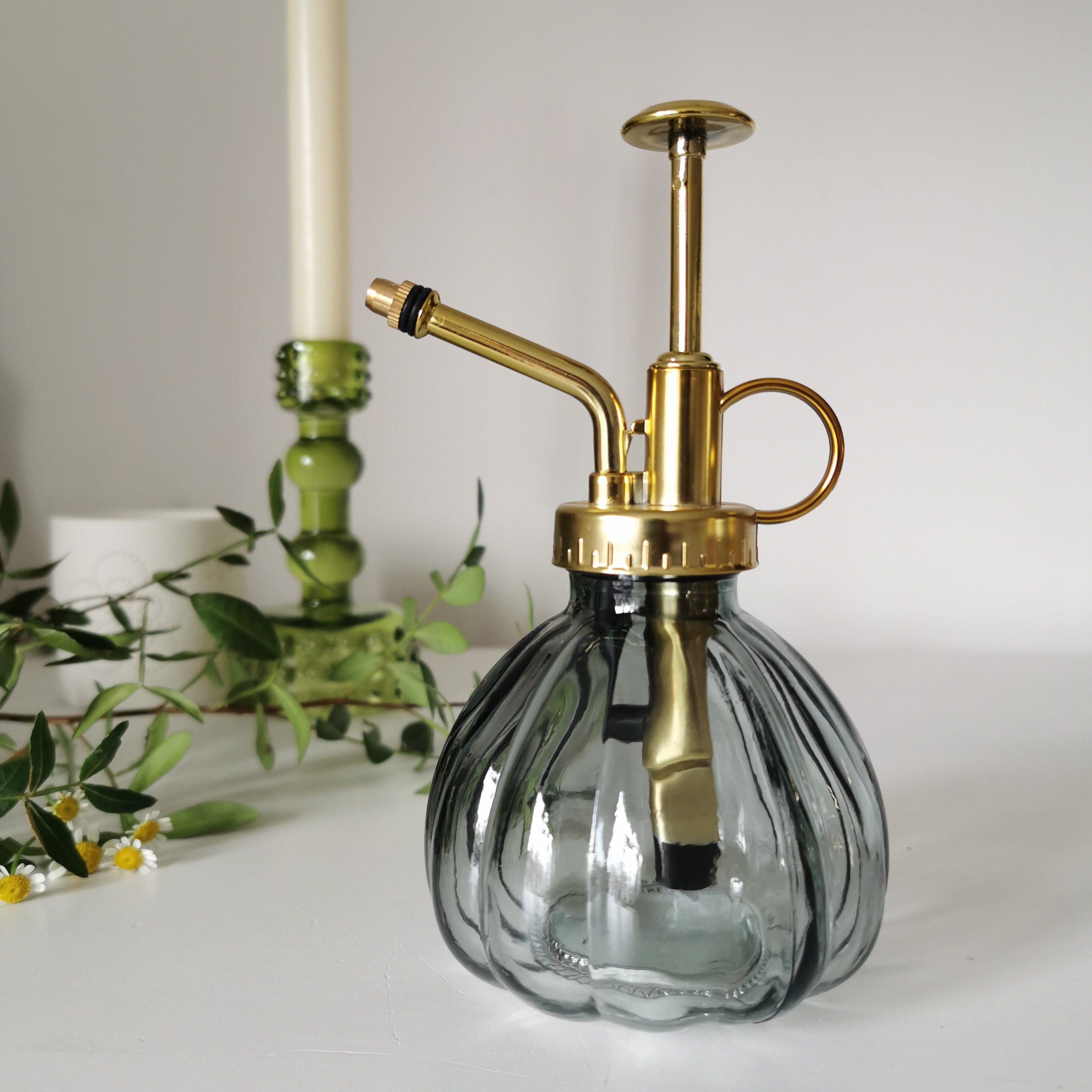 Glass Plant Mister Ribbed Sprayer for plants