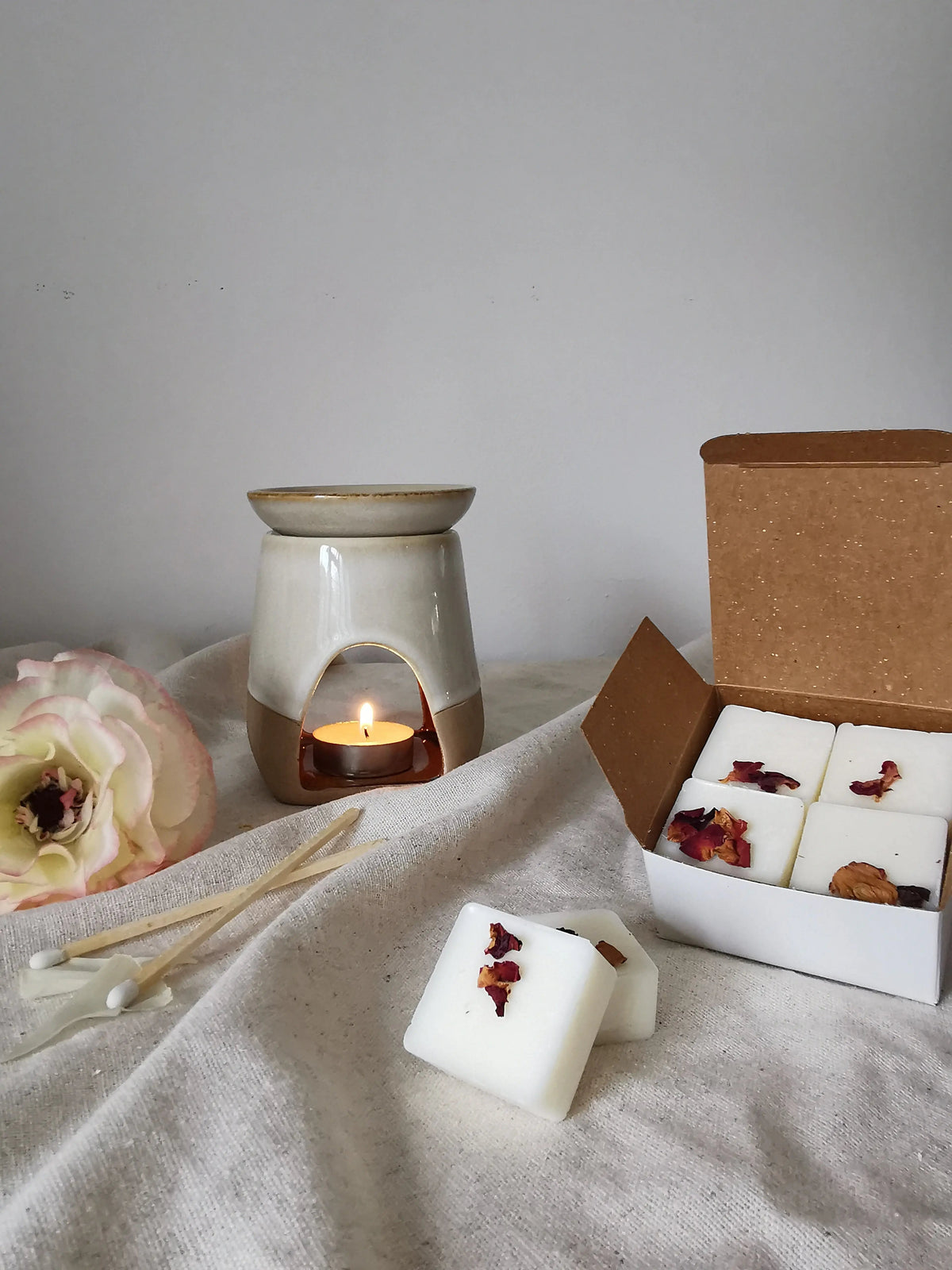 Peony Wax Melts – Hand-Poured Floral Soy Wax, 8 Melts   Handcrafted Sustainable Living  Almasea