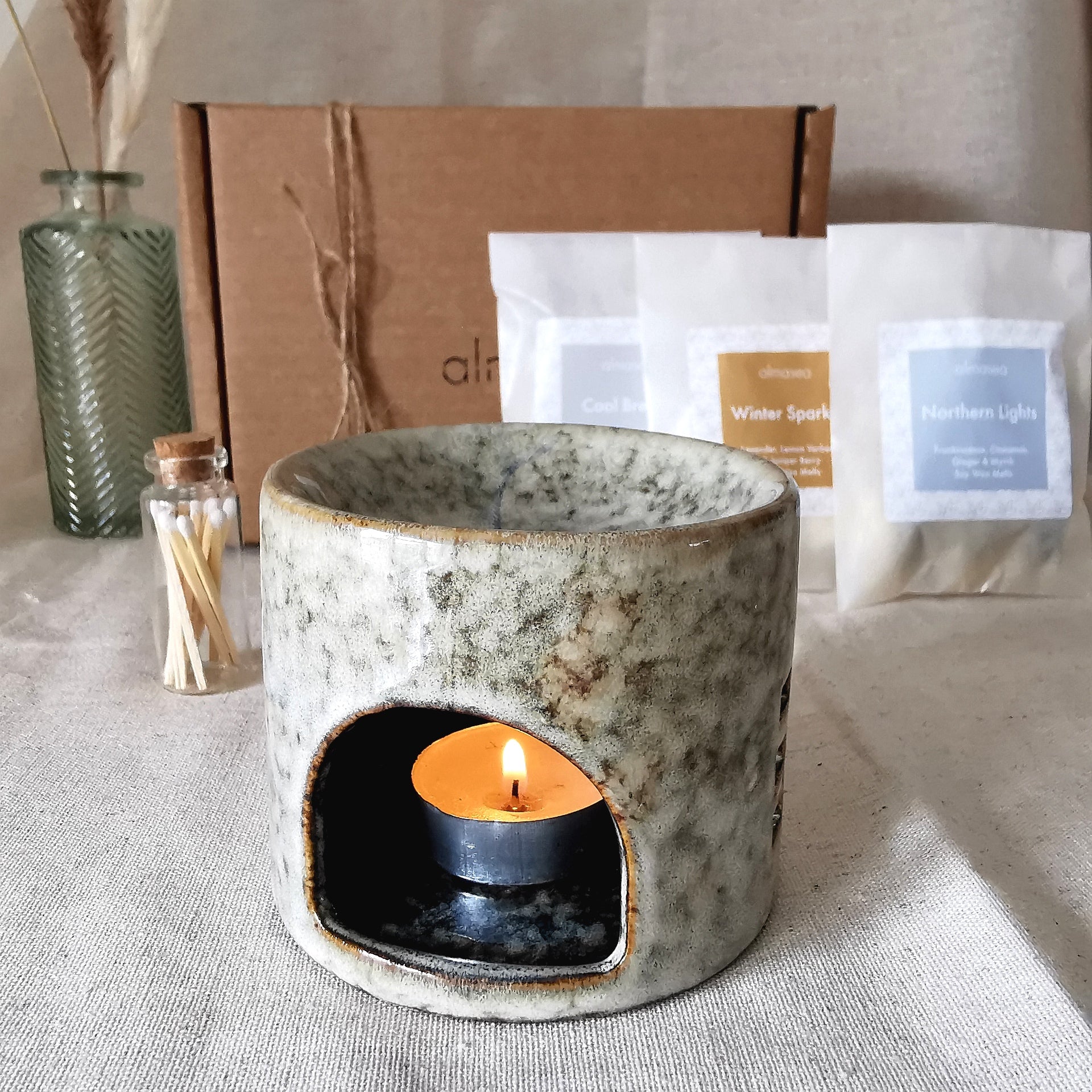 Reactive Glazed Speckled Wax Melt Burner
