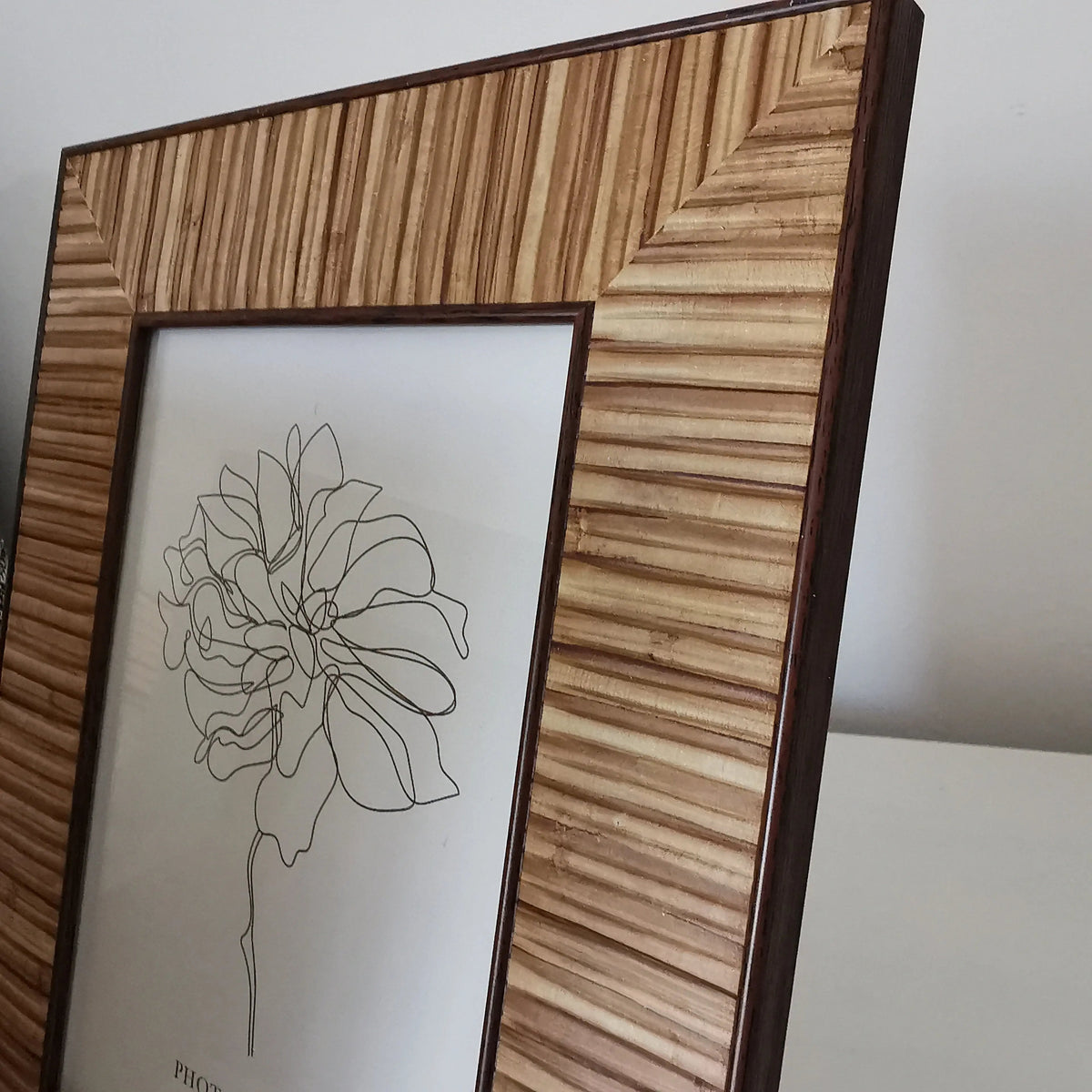 Rustic Photo Frame – Panelled Black Rim, 4x6 or 5x7   Handcrafted Sustainable Living  Almasea