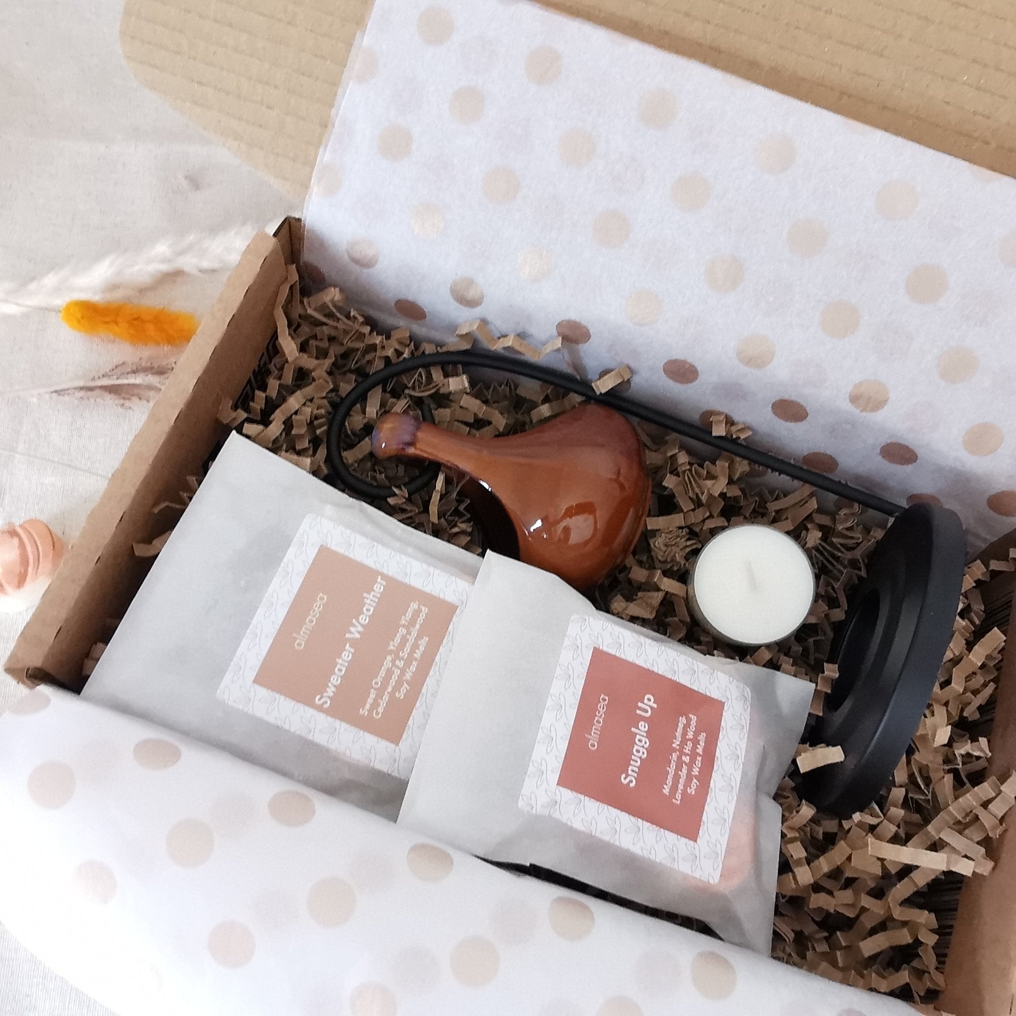 Autumn Winter tear drop wax burner set and wax melts