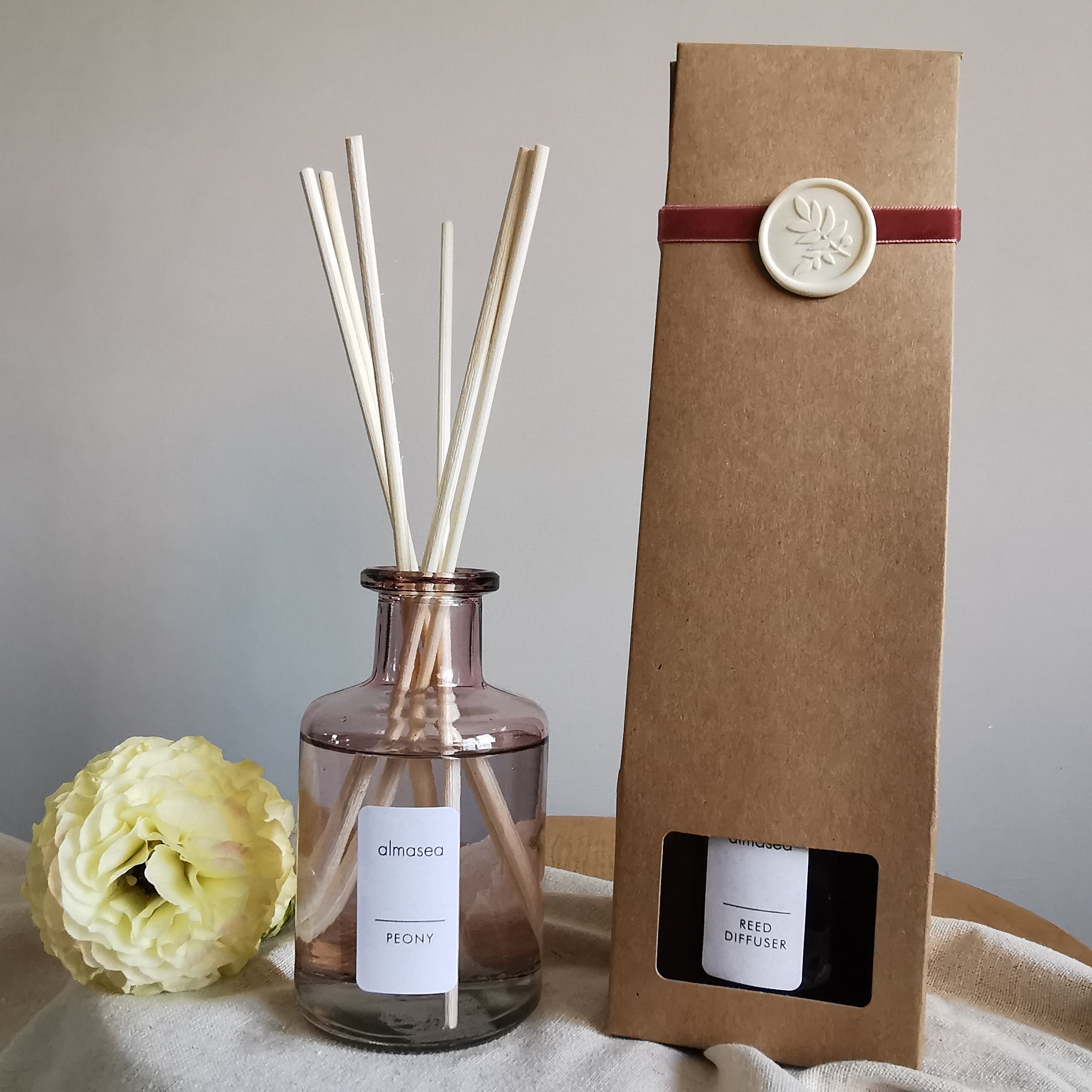 Peony Luxury Reed Diffuser 200ml with Essential Oils