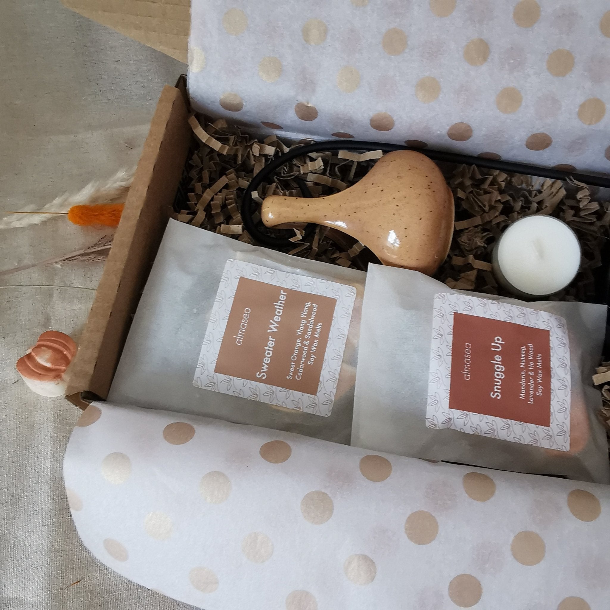 Autumn Winter tear drop wax burner set and wax melts