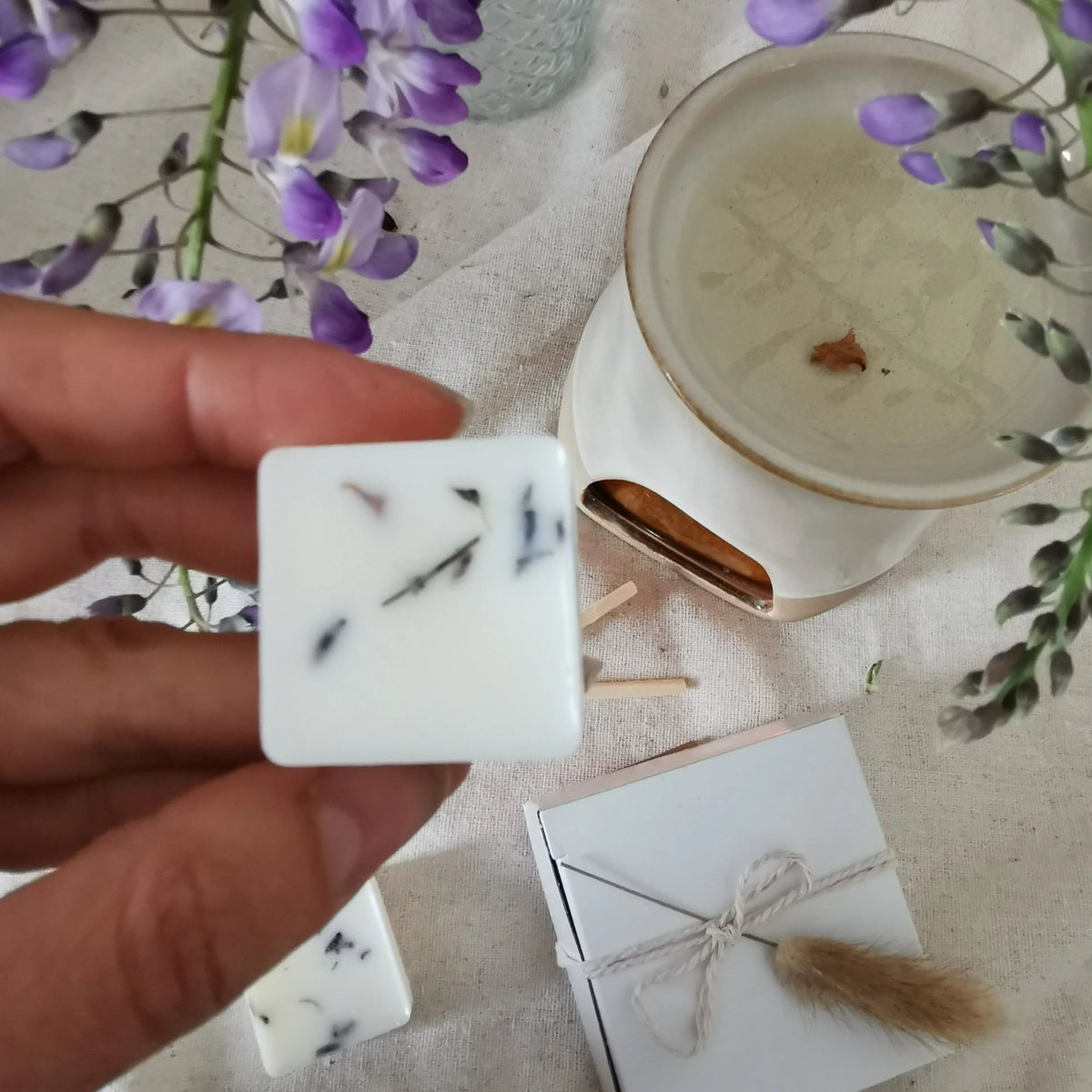Lavender & Patchouli Botanical Soy Wax Melts | Dried Botanicals   Handcrafted Sustainable Living  Almasea