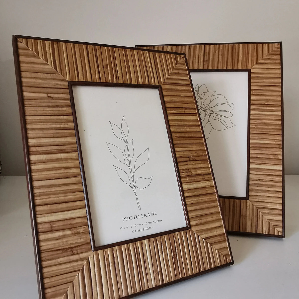 Rustic Photo Frame – Panelled Black Rim, 4x6 or 5x7   Handcrafted Sustainable Living  Almasea
