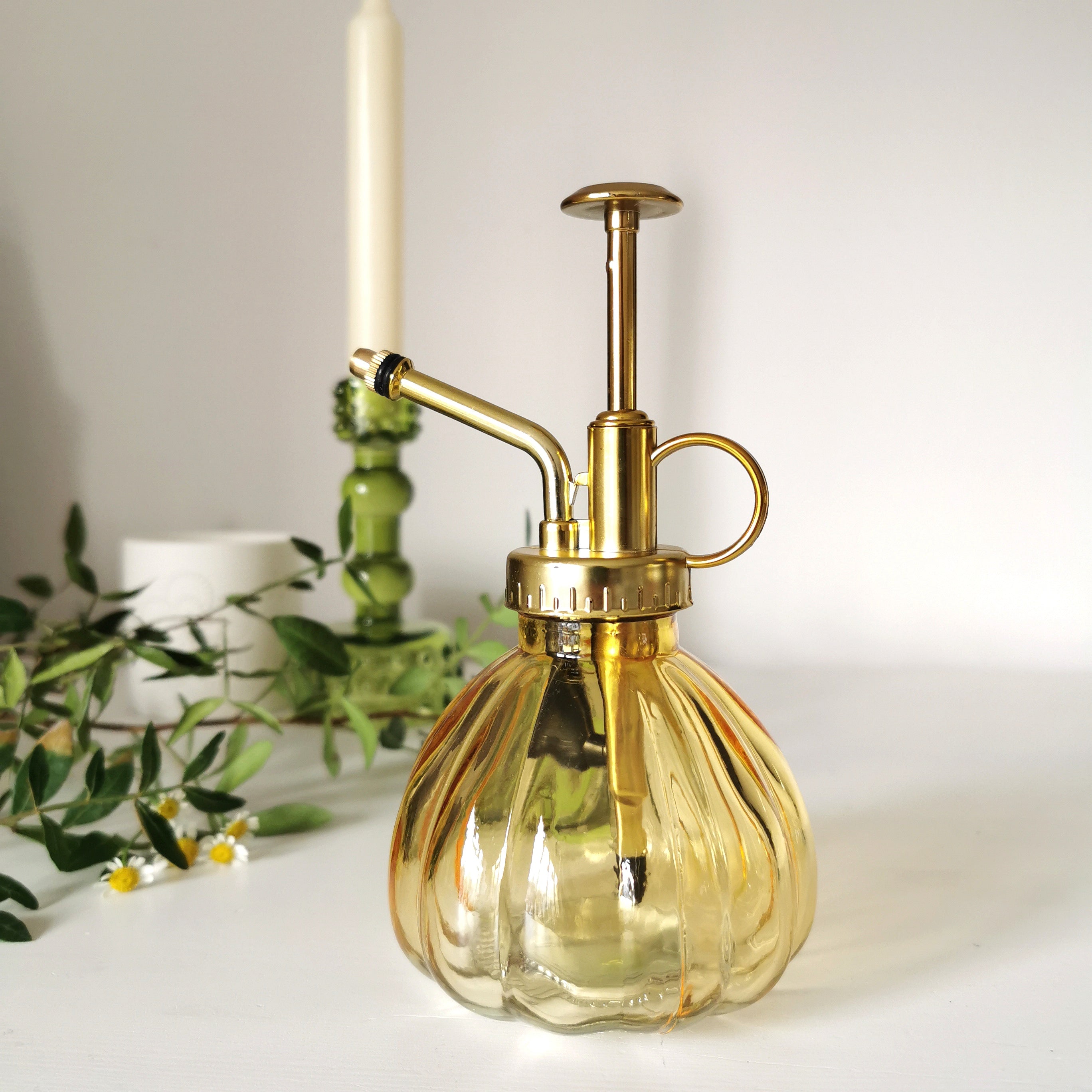 Glass Plant Mister Ribbed Sprayer for plants