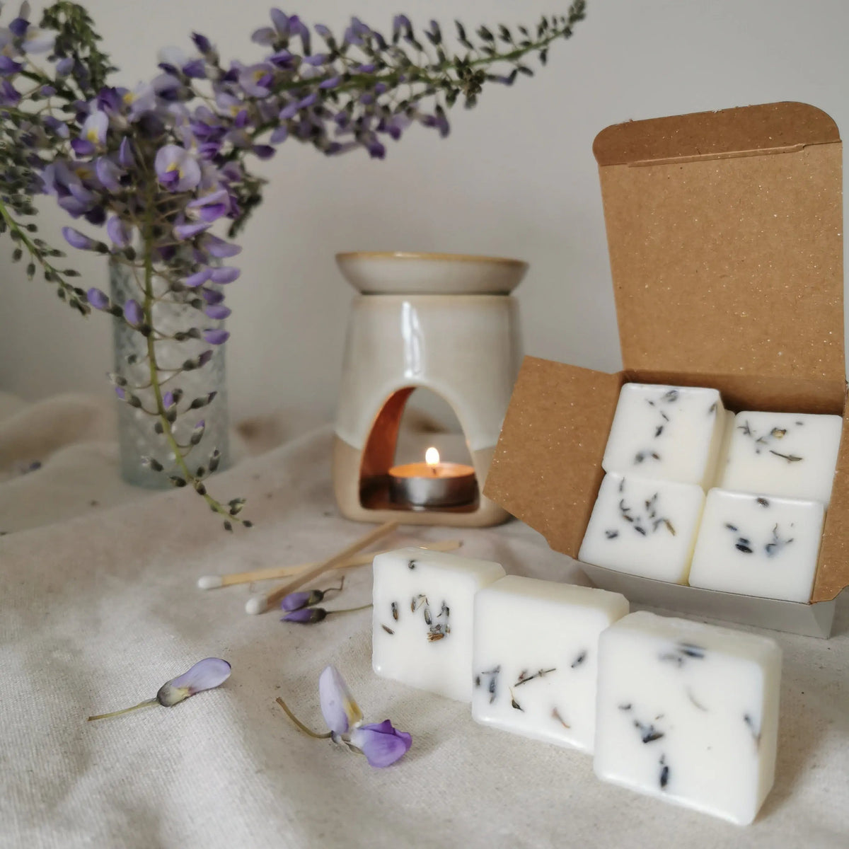 Lavender & Patchouli Botanical Soy Wax Melts | Dried Botanicals   Handcrafted Sustainable Living  Almasea