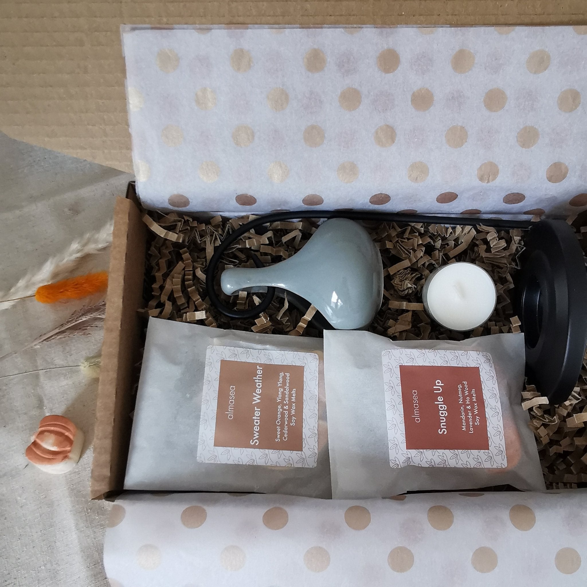 Autumn Winter tear drop wax burner set and wax melts