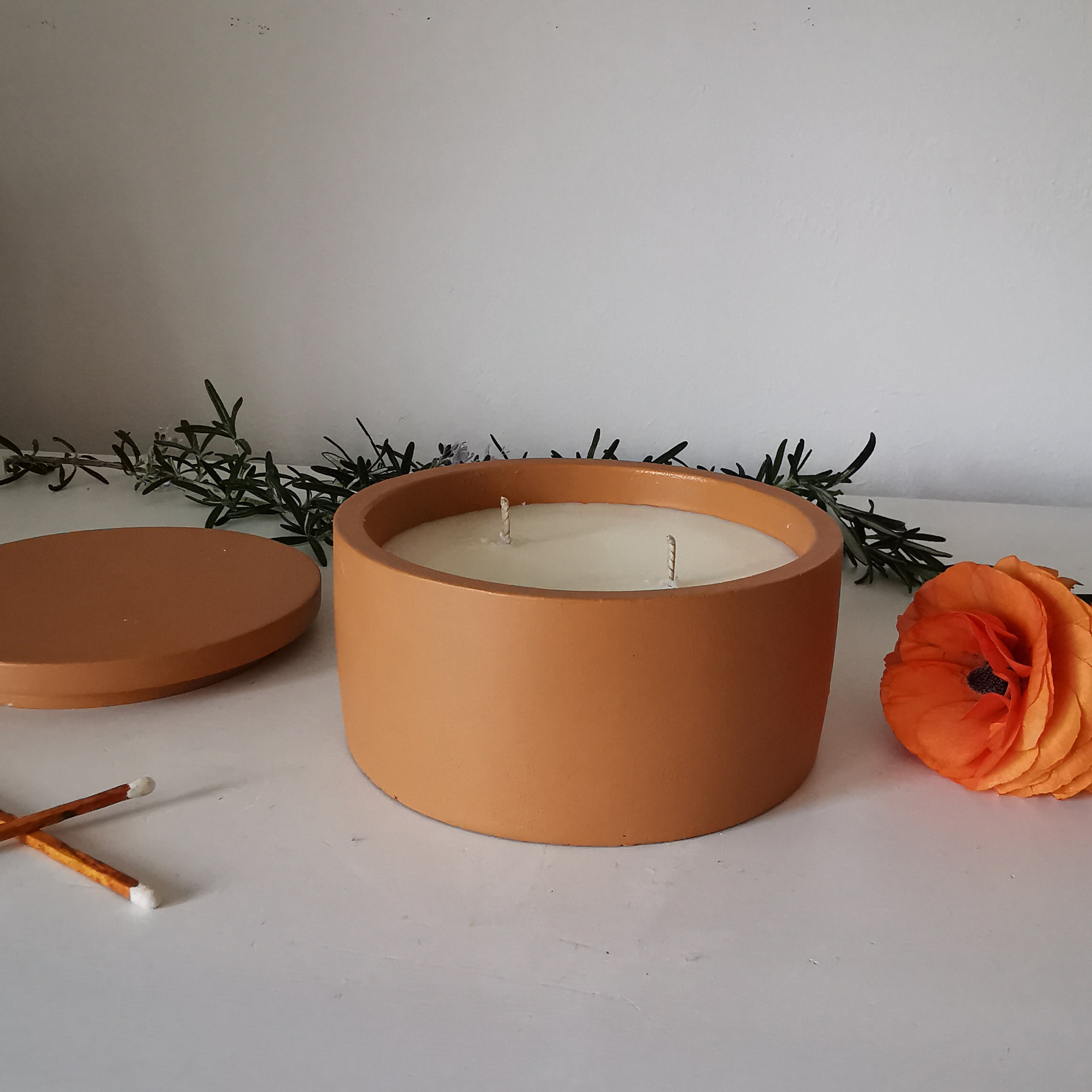 Hand poured Citronella Terracotta Pot Soy Candle
