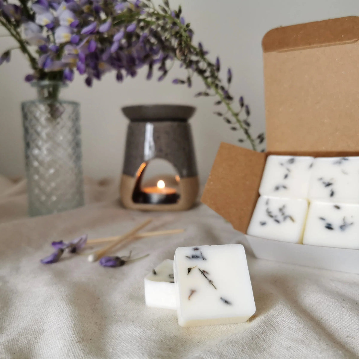 Lavender & Patchouli Botanical Soy Wax Melts | Dried Botanicals   Handcrafted Sustainable Living  Almasea