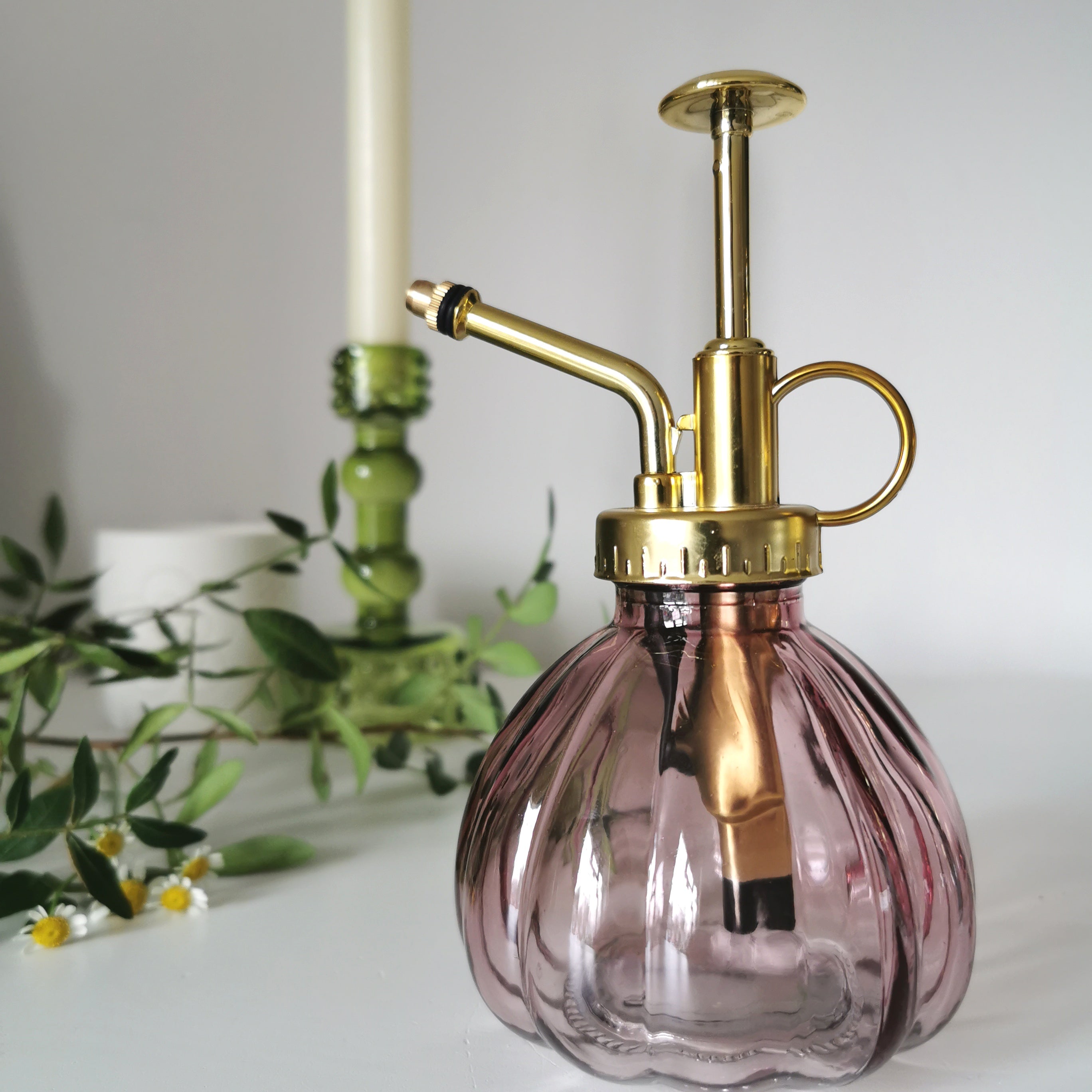 Glass Plant Mister Ribbed Sprayer for plants