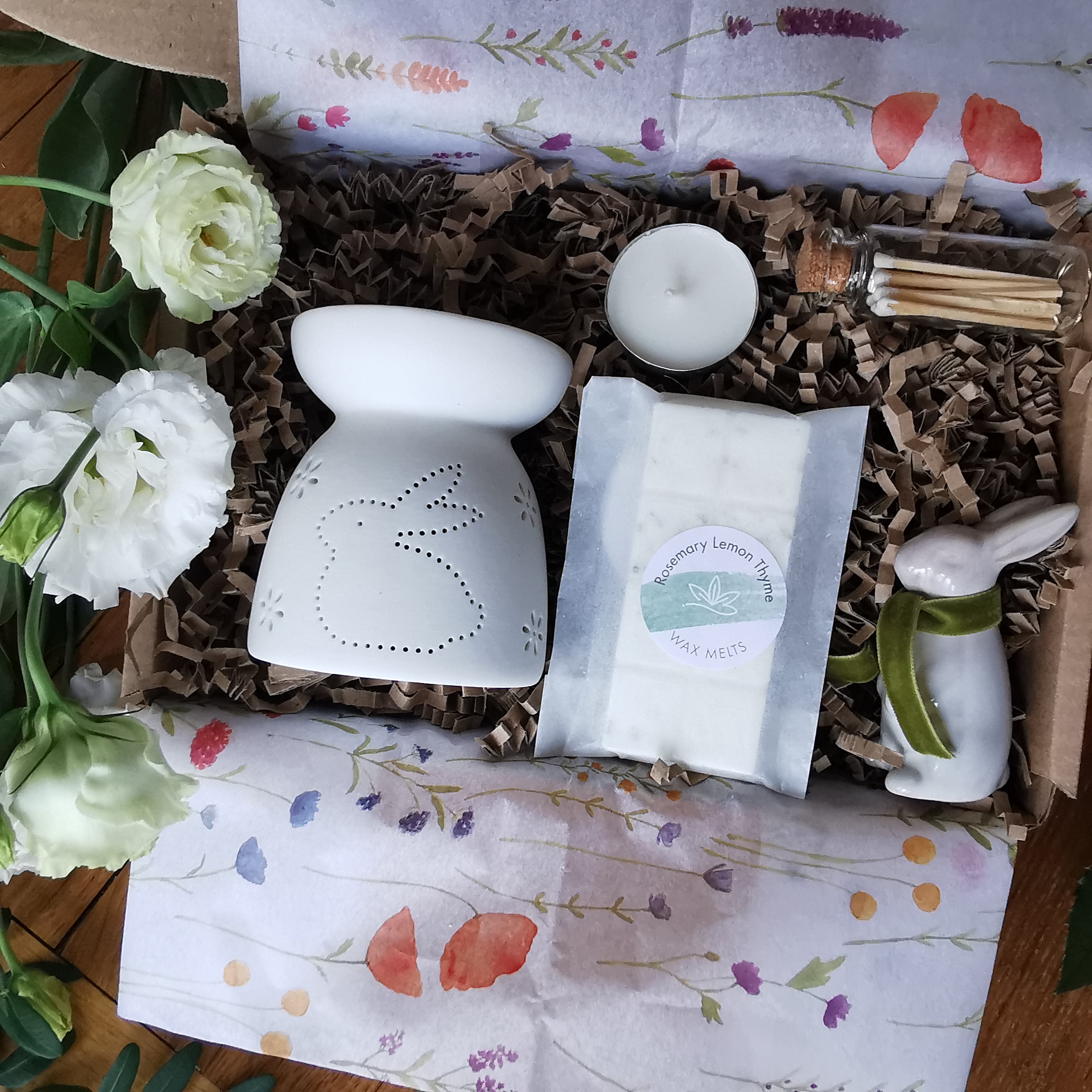 Happy Easter Bunny Wax Melt Burner Gift Set