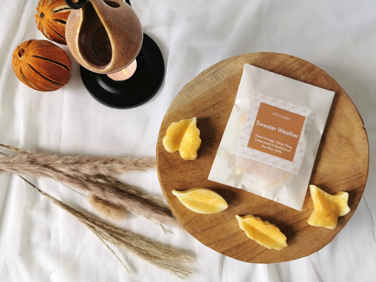 Wax Melts Autumn - Sweater Weather - Sweet Orange, Ylang Ylang, Cedarwood & Sandalwood