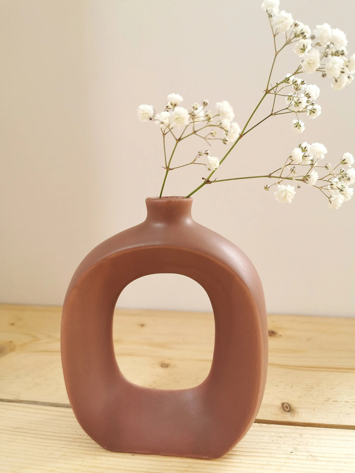 Oval Donut Vase – Nordic Scandinavian Style Ceramic Vase   Handcrafted Sustainable Living  Almasea