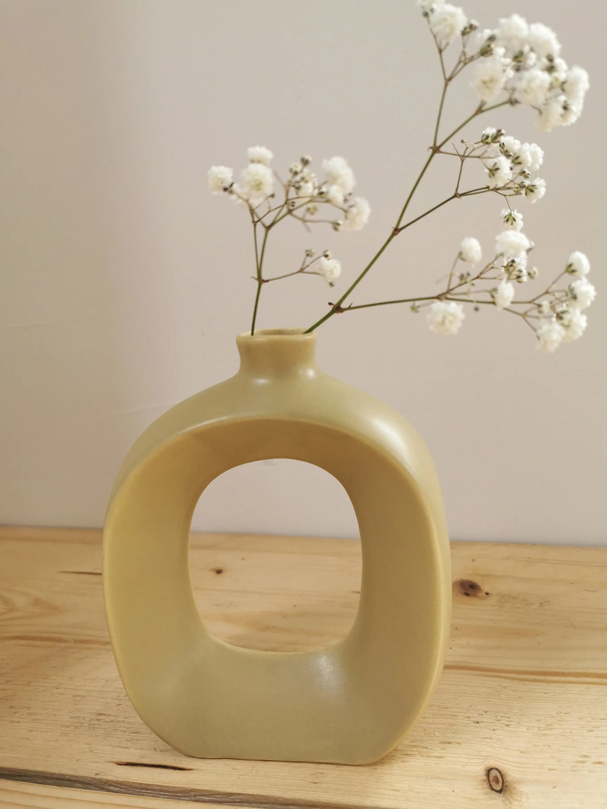 Oval Donut Vase – Nordic Scandinavian Style Ceramic Vase   Handcrafted Sustainable Living  Almasea
