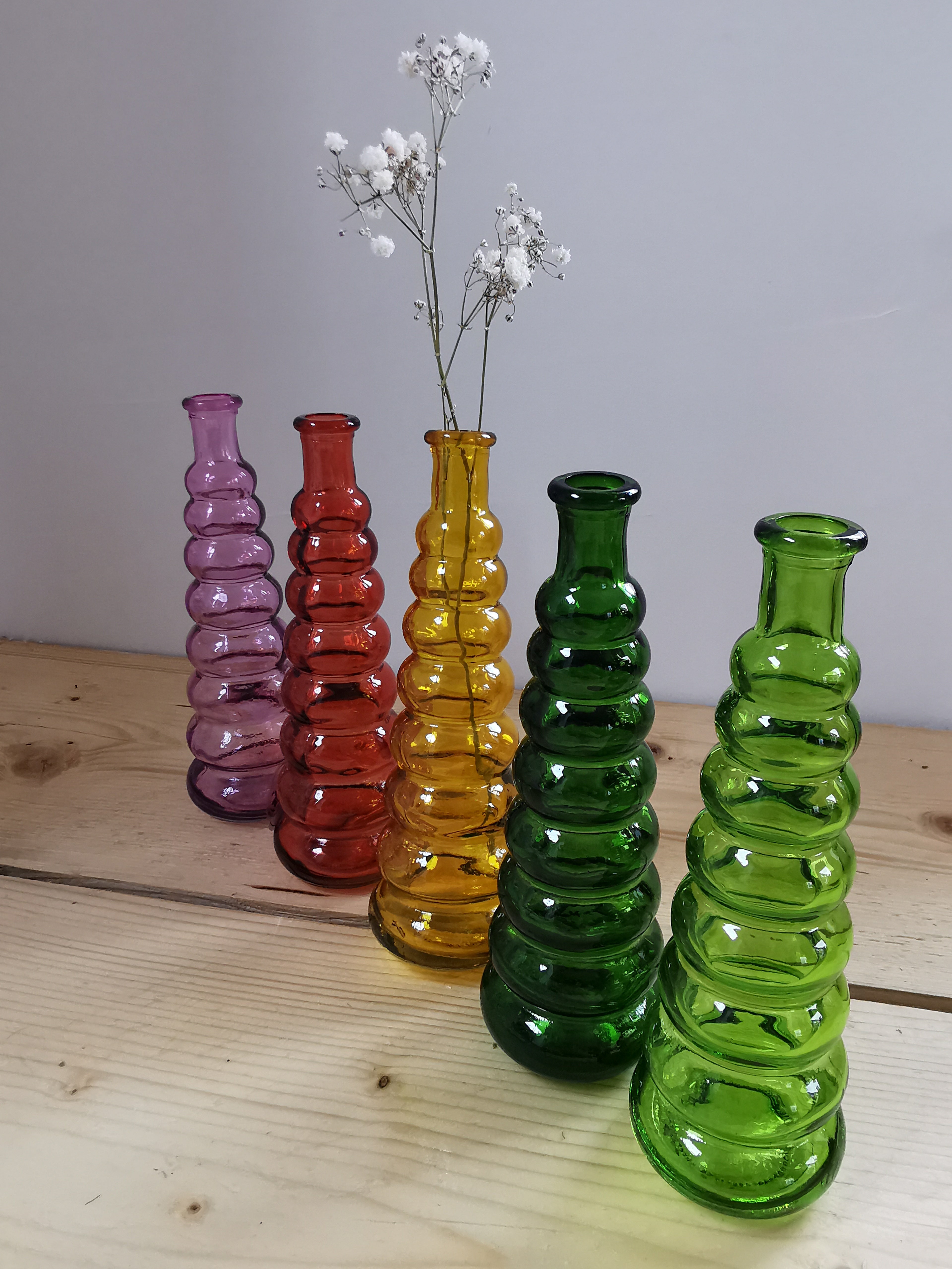 Bubble Glass Vases Assortment Almasea