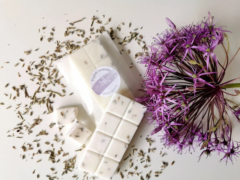 English Lavender Botanical Soy Wax Melt Snap Bar | Dried Lavender   Handcrafted Sustainable Living  Almasea